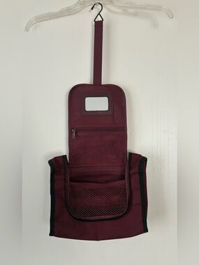 American Tourister Cosmetic/Toiletry Bag,  Burgundy, Strap Inside For Hanging